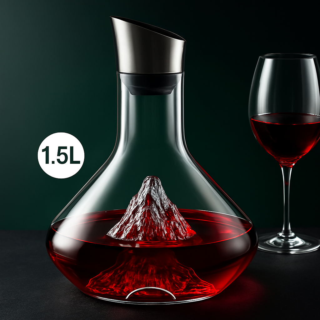 Vinkaraffel av Krystallglass med Moderne Design Luvikno