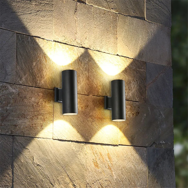 Aluminiums utendørs vegglampe med LED - Moderne belysning for hage og terrasse | Luvikno