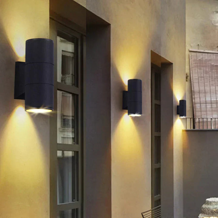 Aluminiums utendørs vegglampe med LED - Moderne belysning for hage og terrasse | Luvikno