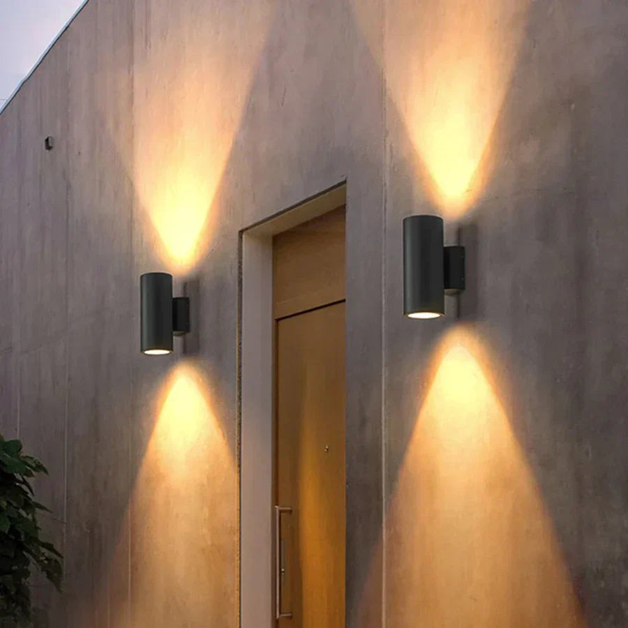 Aluminiums utendørs vegglampe med LED - Moderne belysning for hage og terrasse | Luvikno