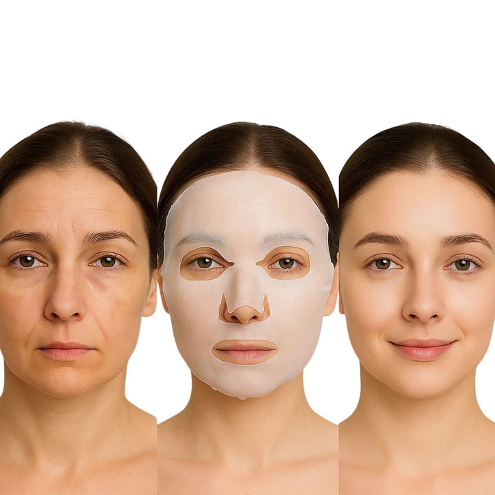 GlowRevive | Kollagen Arkmaske – Hydrerende Nattbehandling – Hydrogel – Anti-Aldring Hudpleie Luvikno