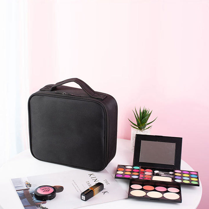 Makeup kosmetikk oppbevaringsboks med justerbar rom | Luvikno