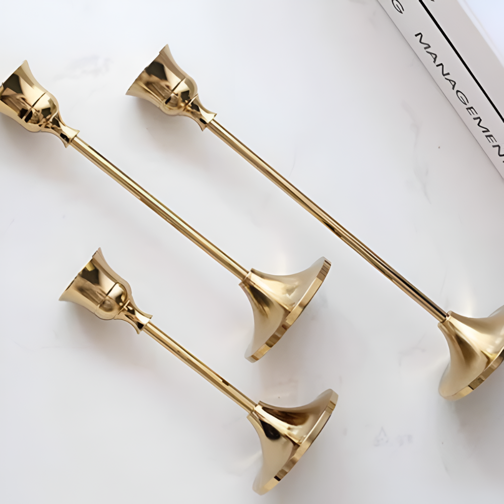 Gull taper lysestake sett | Luvikno