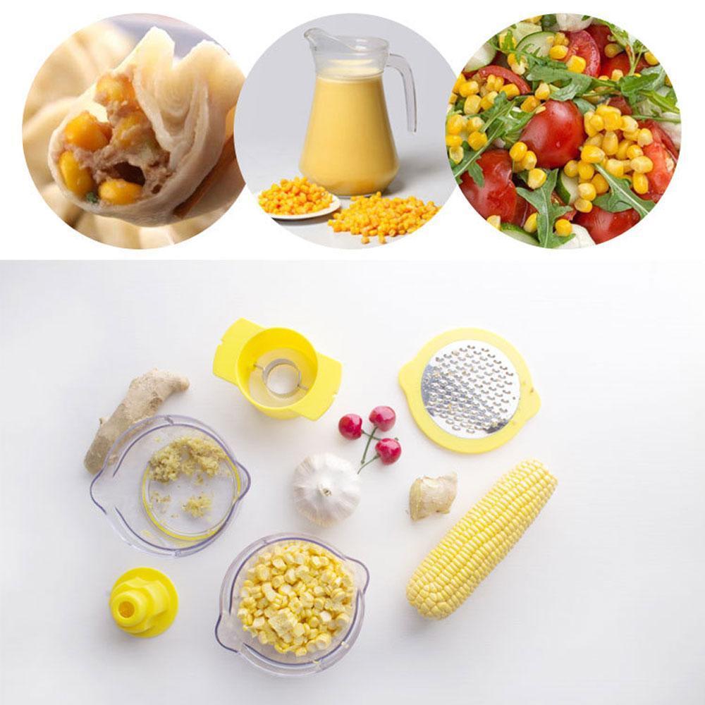 Cob Corn Stripper Med Innebygd Målebeger Og Rivejern | Luvikno
