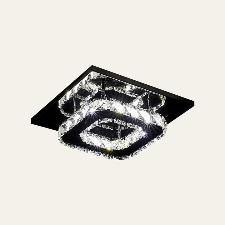 Taklampe Krystall LED Moderne Innfelt Armatur Luvikno