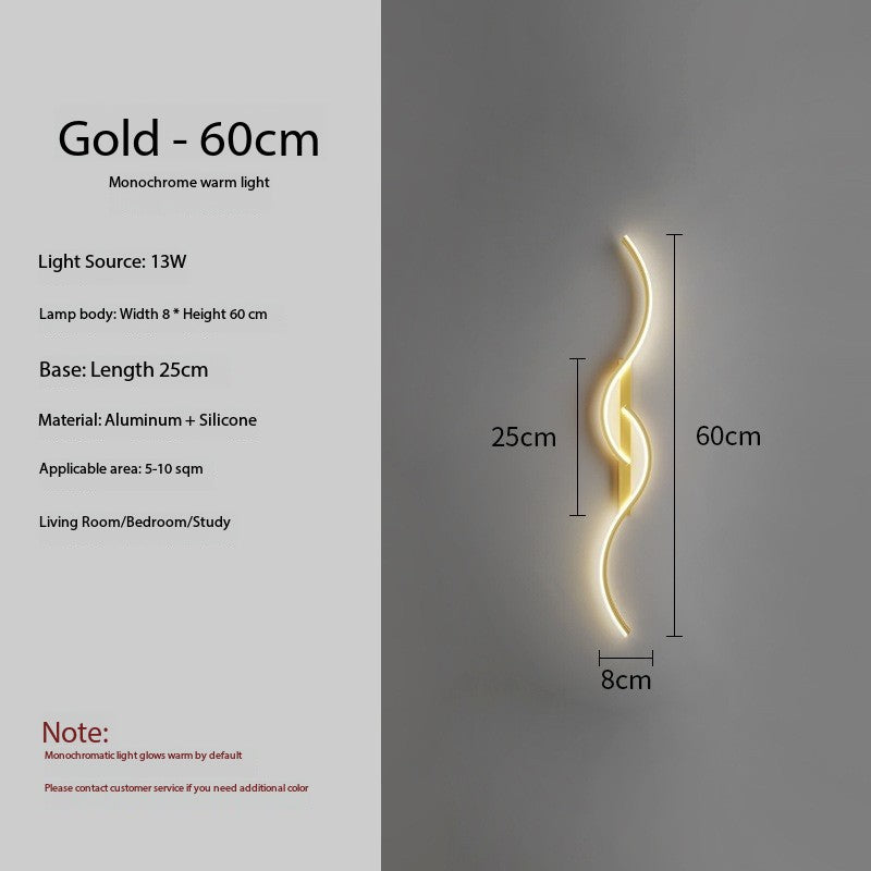 Minimalist Luxury LED Vegglampe - Flere Størrelser, Farger og Dimmealternativer Luvikno
