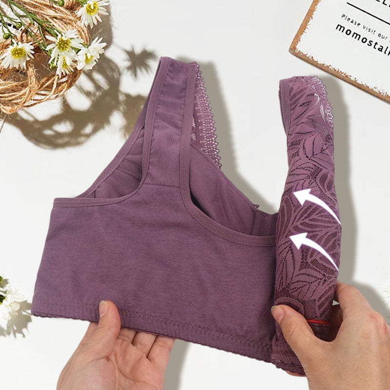 Luvikno | Ensfarge Lacy Lingerie med Frontglidelås