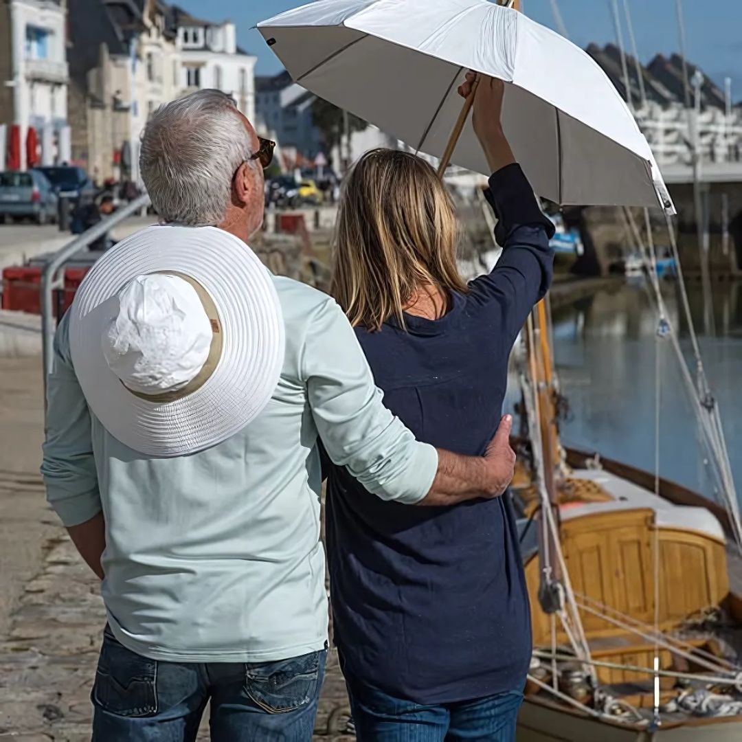 UrbanBrolly | Mini UV Sammenleggbar Paraply – UPF 50+ Solbeskyttelse – Vannavvisende – Lett Bærebar Størrelse Reise Bruk Luvikno
