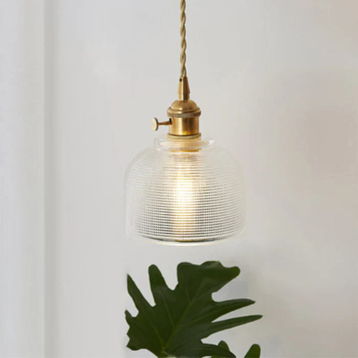 OpulentGlow Pendel – Elegant Glass Henge Lamp Luvikno