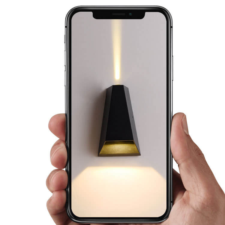 Moderne Kreativ Trapezform Opp og Ned Opplyst LED Utendørs Vegglampe | Luvikno