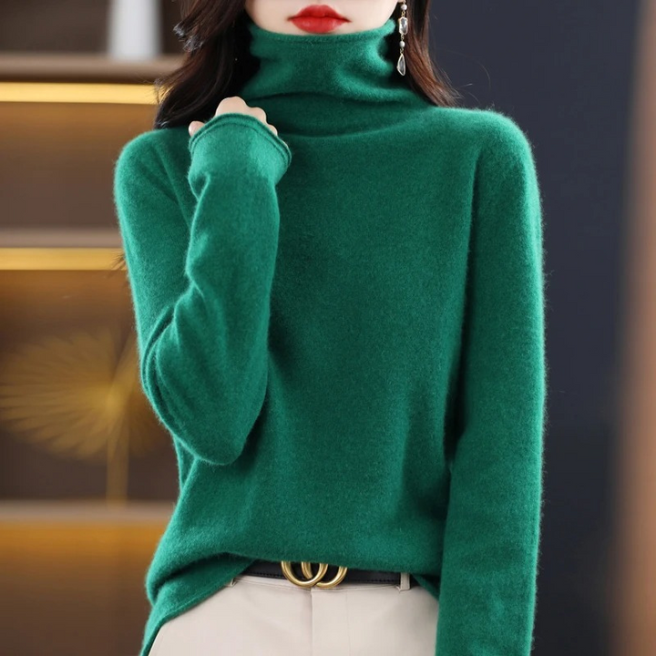 Luvik | Luksus Cashmere Genser til Kvinner Myk Pikketopp, Varm & Stilig