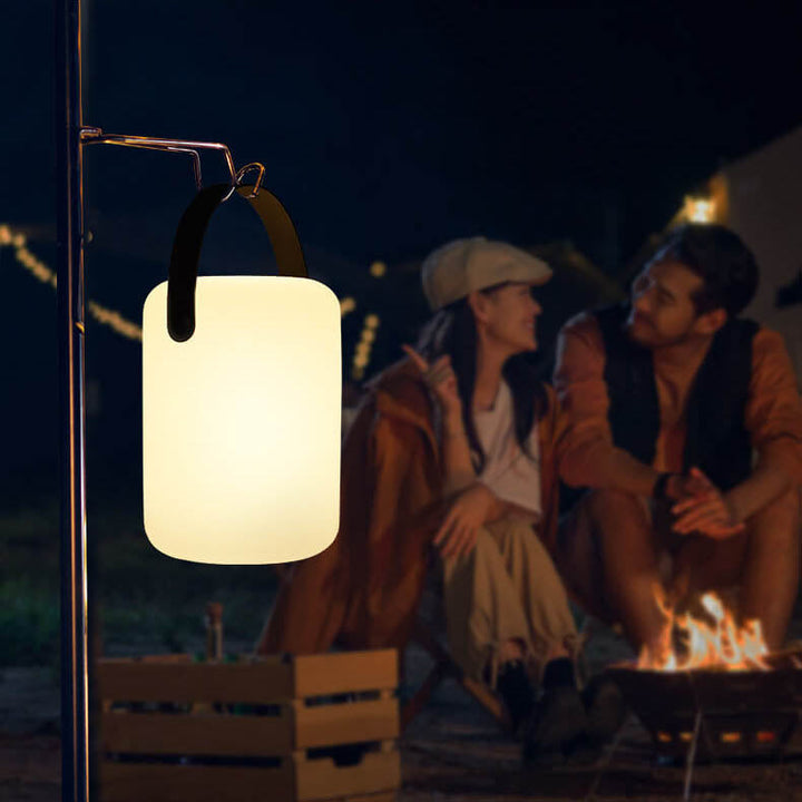 Moderne Enkelhet Plast Rund Kvadratisk Hånd LED Bordlampe For Utendørs Terrasse | Luvikno