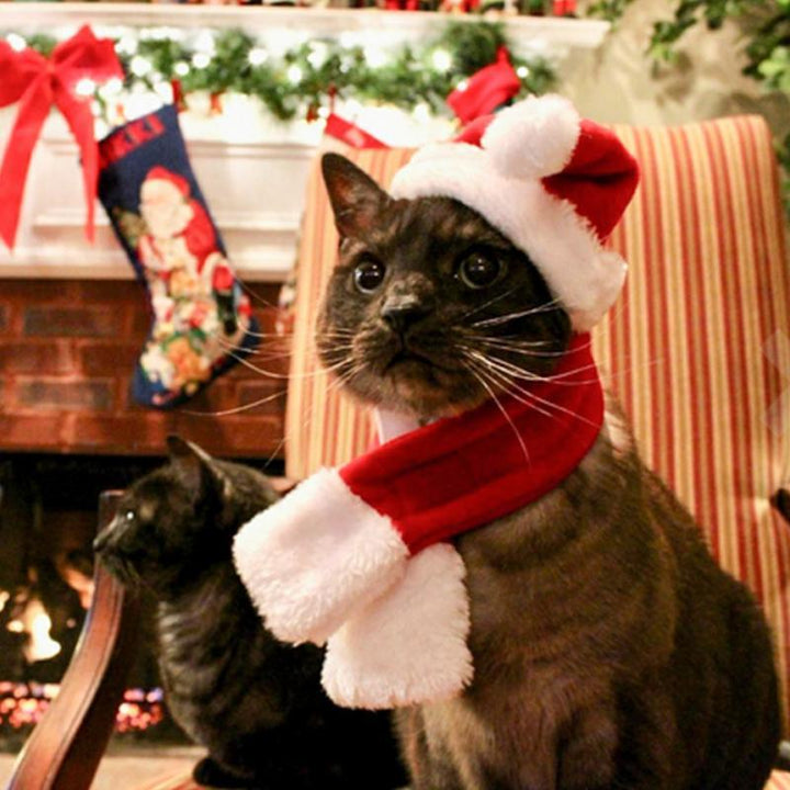 Juledekorasjon Santa-hat med skjerf | Luvikno