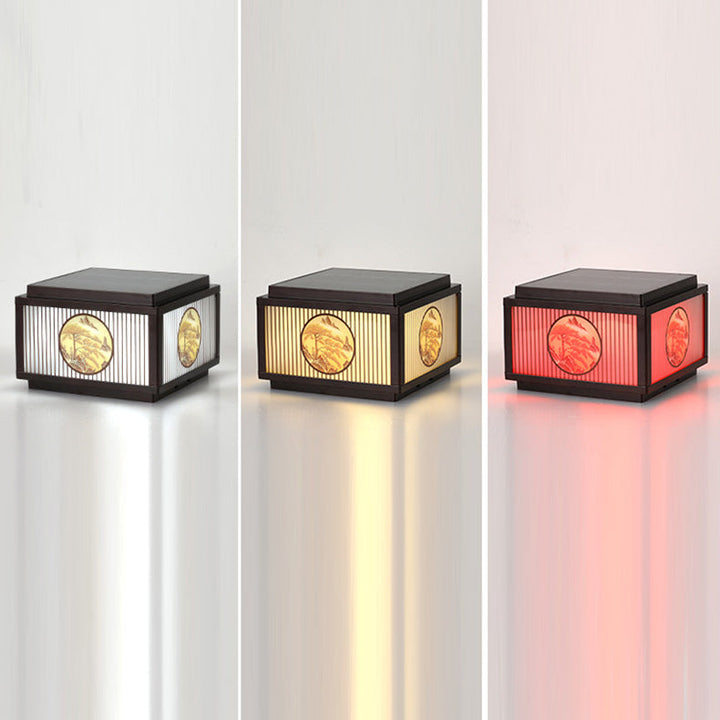 Moderne minimalistiske solvanntette firkantede aluminiums glass LED post hodelys for hage | Luvikno