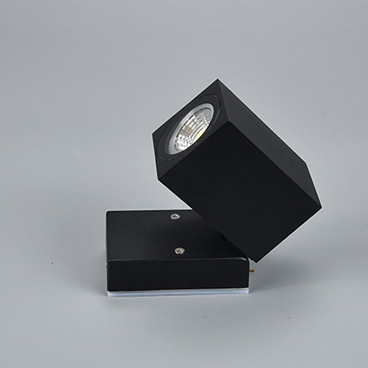 Moderne Enkelthet Vanntett Justerbar Vinkel Kvadrat Aluminium LED Vegglampe For Utendørs Terasse | Luvikno