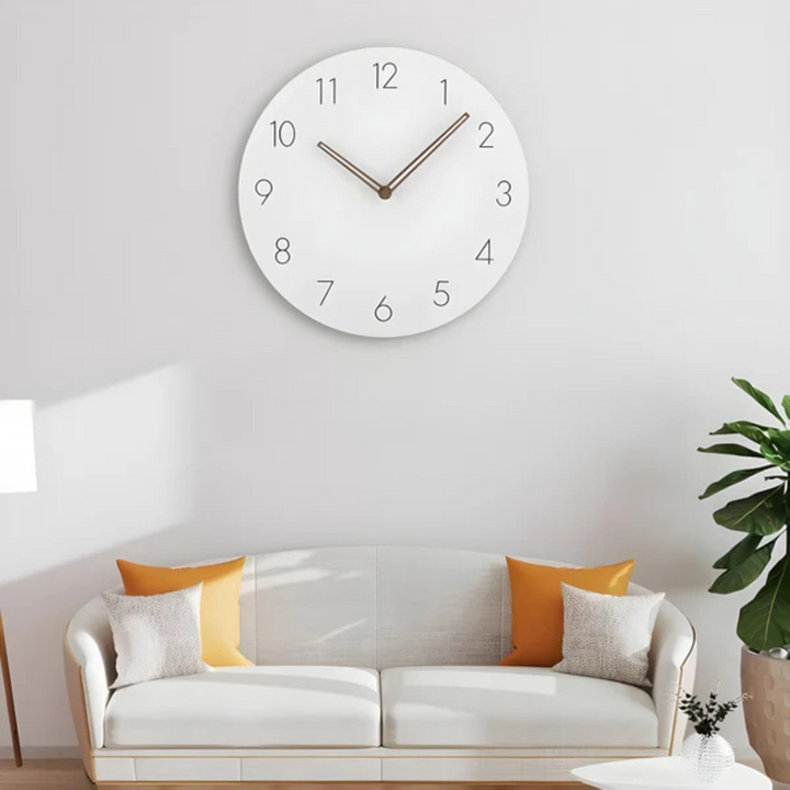 Stor Treveggklokke – Minimalistisk Design med Stille Bevegelse | Luvikno