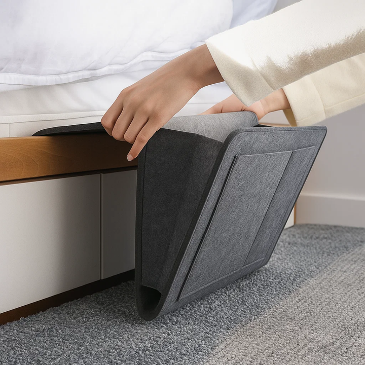 Essentials Within Reach – Tykk Filtdurabelt Materiale – Spar Plass Hold Orden & Nyt Nattkomfort Luvikno