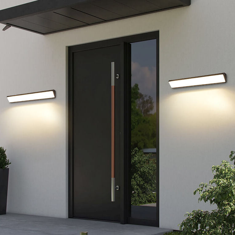 Moderne Utendørs Lang Bar Aluminium Akryl Vanntett LED Vegglampe | Luvikno