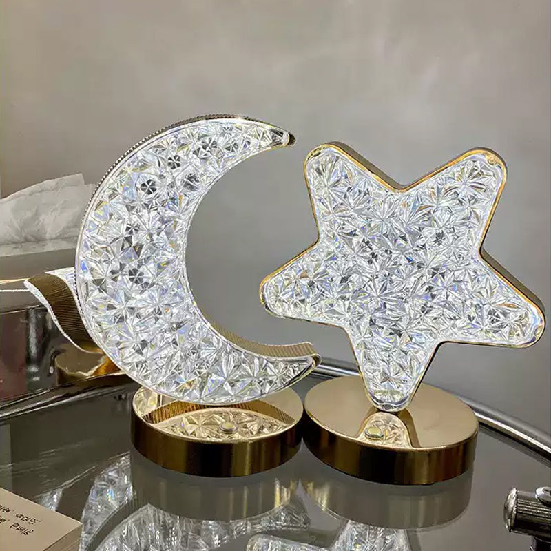 Star Moon Metal Table Lamp | Luvikno