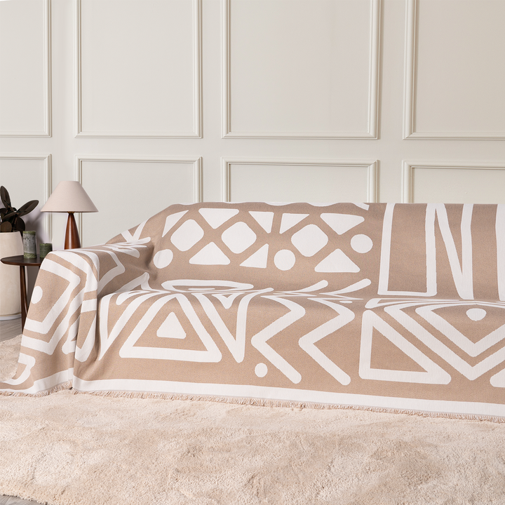 Geometrisk Boho Stil Sofa Trekk - Moderne, Stilig & Holdbar Sofa Beskyttelse | Luvikno