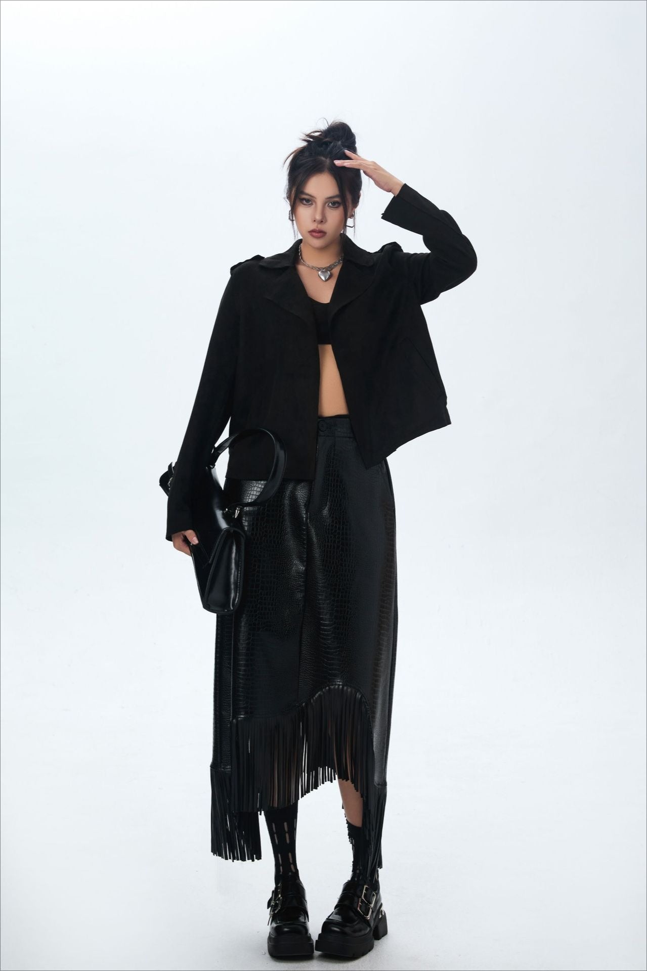 Luvik | Avoin etu Biker-takki