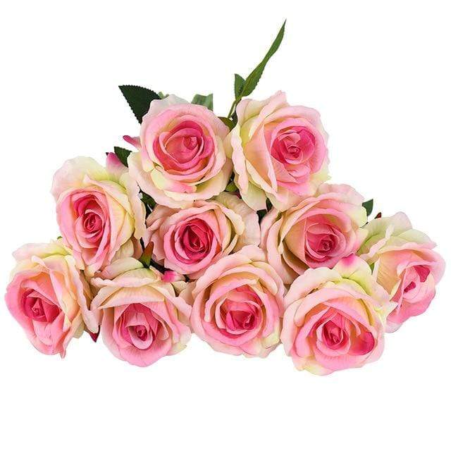 10 stk silk roser Luvikno
