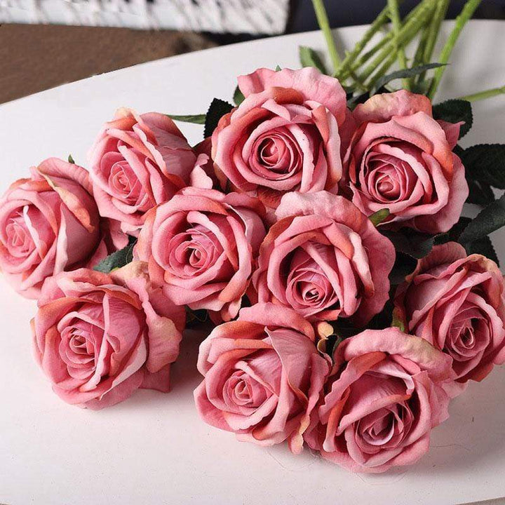 10 stk silk roser Luvikno