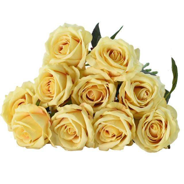 10 stk silk roser Luvikno