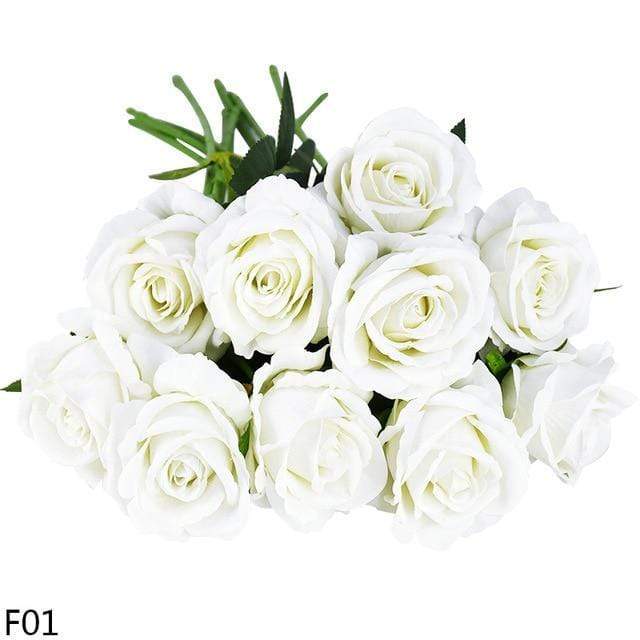 10 stk silk roser Luvikno