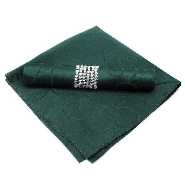 10stk Polyester Jacquard Bordduk Servietter Håndklær | Luvikno
