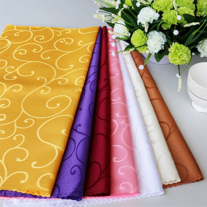 10stk Polyester Jacquard Bordduk Servietter Håndklær | Luvikno