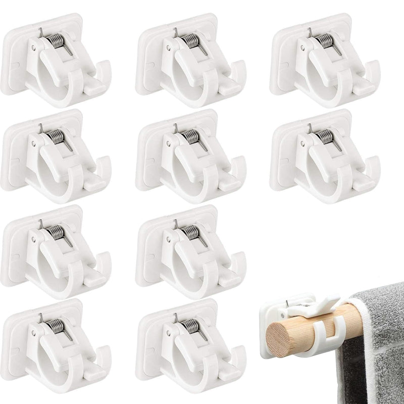 Nail-fri Justerbar Stang Brakett Holdere (2stk) | Luvikno