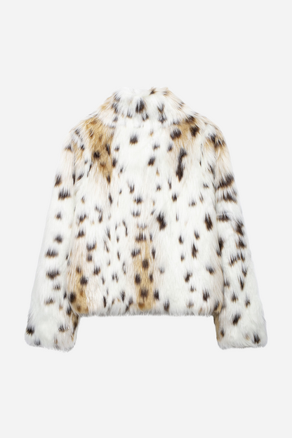 Luvik | Leopardi-kuvioinen keinonahkatakki