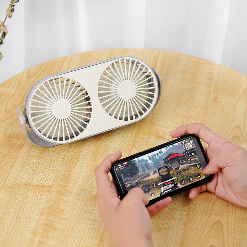 Dual-Head Portable Desk Fan Luvikno