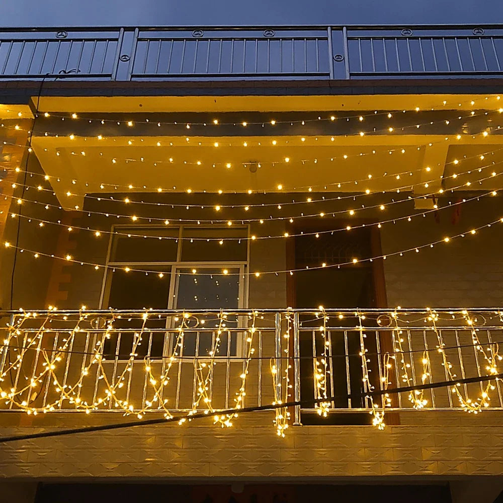 LED gardinlys for utendørsbruk – Vanntette eventyrlys for hage, balkong og terrasse | Luvikno