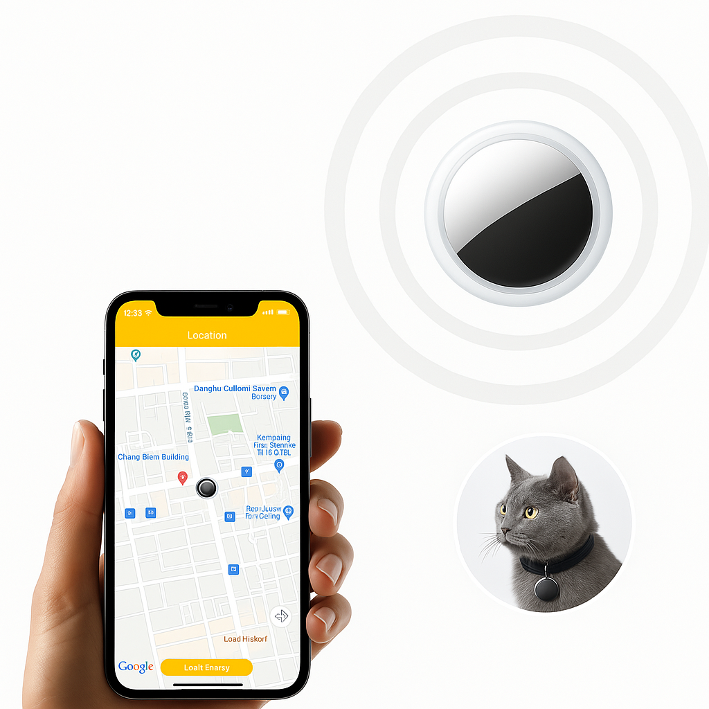 GPS Tracker Tag for Nøkler og Verdisaker Luvikno