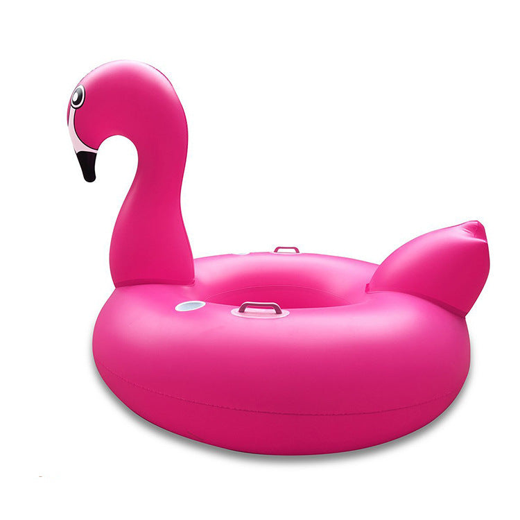 Kvinner oppblåsbar svømmende flamingo-bollelifte