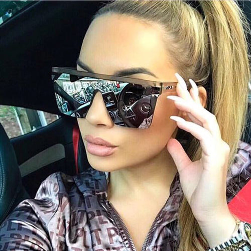 Dame oversized moderne solbriller Luvikno