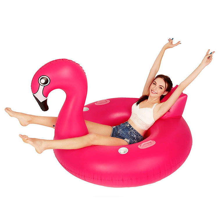 Kvinner oppblåsbar svømmende flamingo-bollelifte