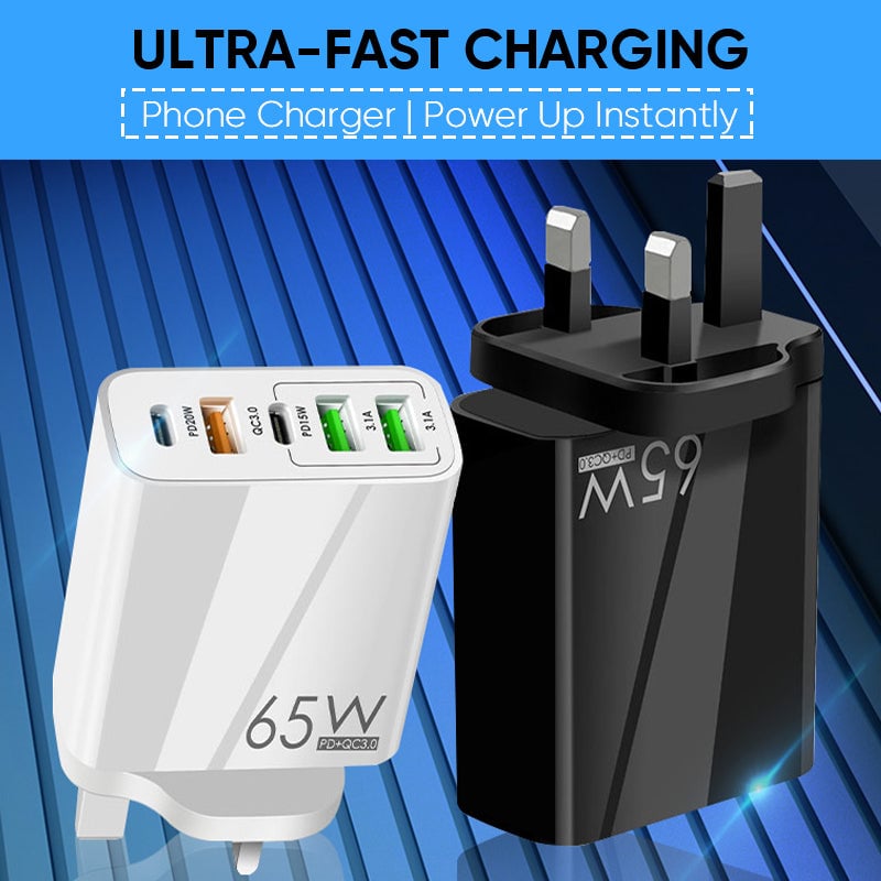 Multi Port Adapter 65W Hurtiglader - US Standard | Luvikno