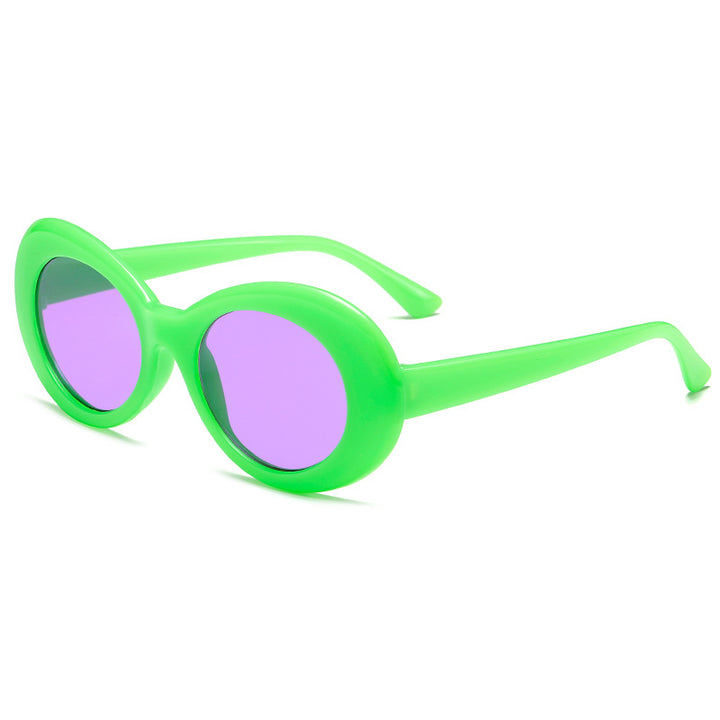 Damer fashionable oval solbriller Luvikno