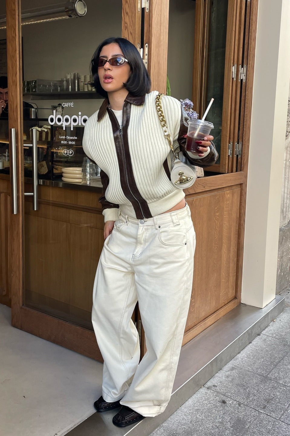 Luvik | Hihallinen Knitti- ja Nahkatakki