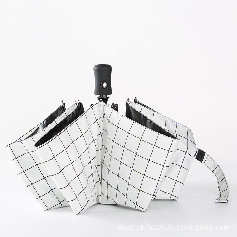 Dame faltparaply med elegant fjær-design Luvikno
