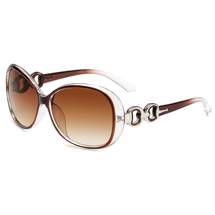 Dame luksuriøs oversized solbrille med elegant design Luvikno