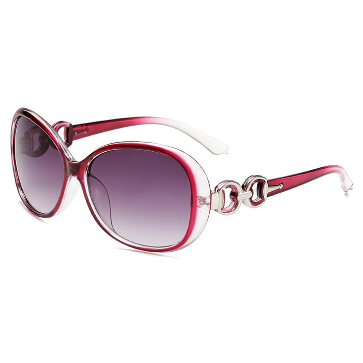 Dame luksuriøs oversized solbrille med elegant design Luvikno