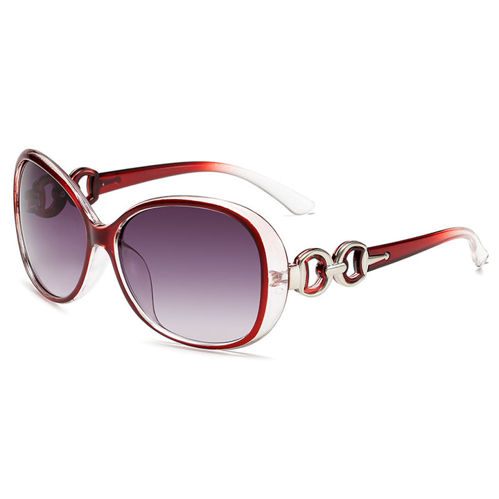 Dame luksuriøs oversized solbrille med elegant design Luvikno