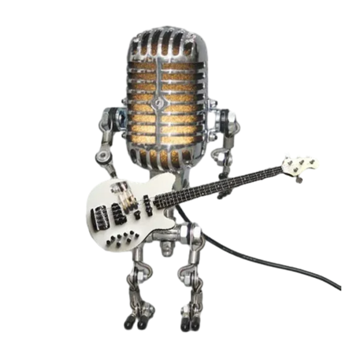 Retro Mikrofon Robot Metall Skrivebord Lampe | Luvikno