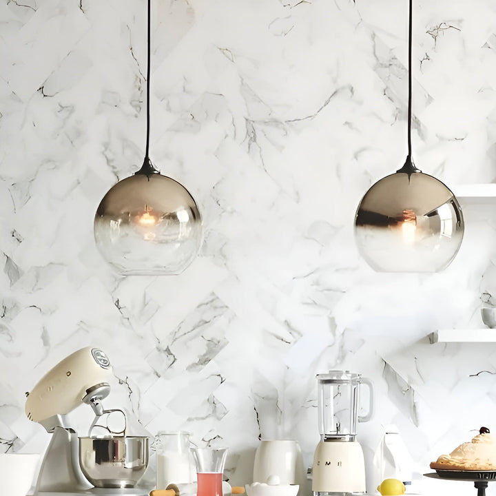 Industril Glass Pendel Lys med LED – Moderne & Dekorativ | Ideell for Kjøkken, Spisestuer & Barer | Luvikno