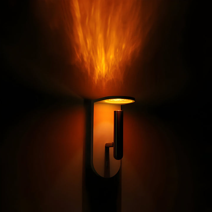 Justerbar nordisk LED-vegglampe med flammeeffekt Luvikno