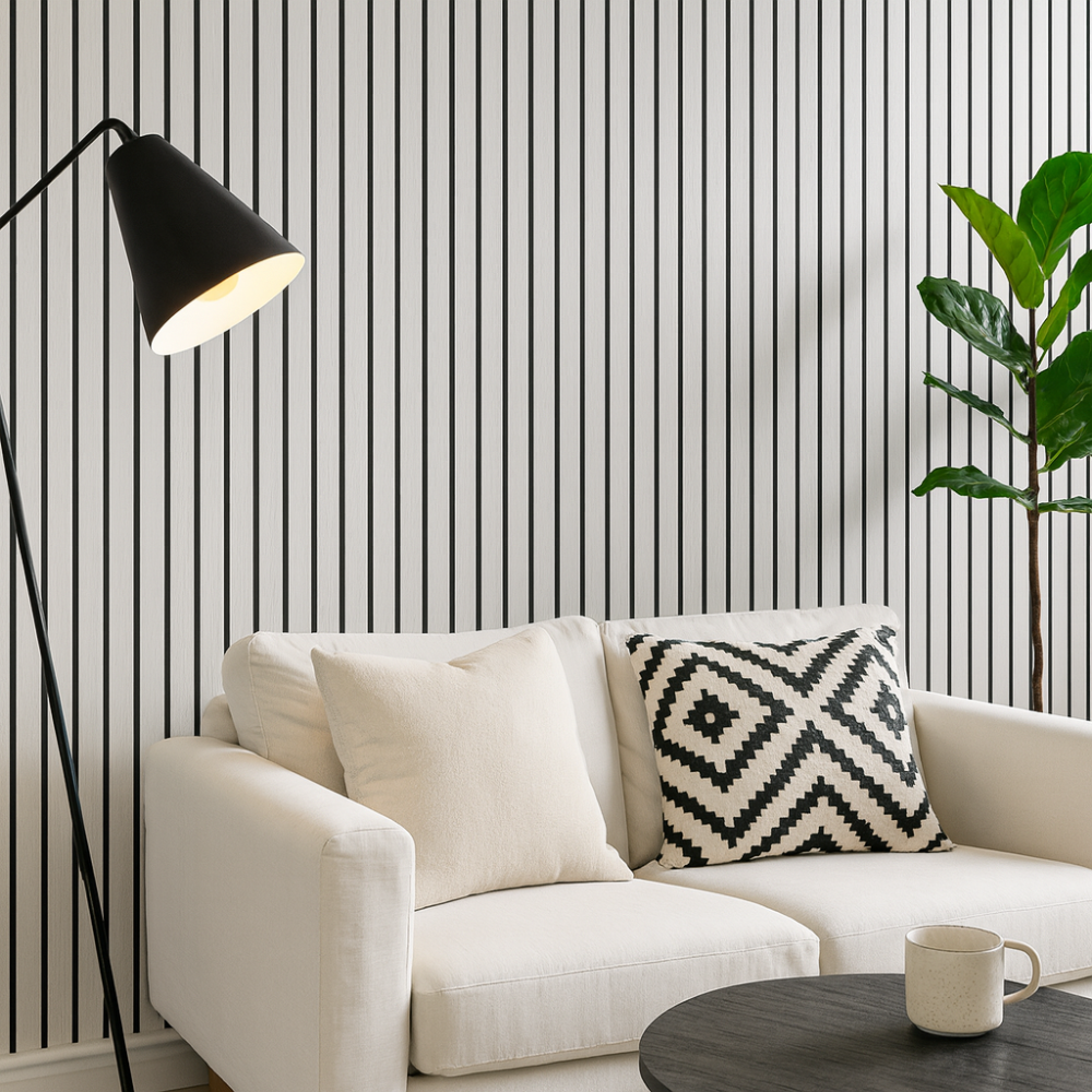 Veggedekorasjon 3D Tre-look PVC Panel Selvklebende Vanntett Luvikno